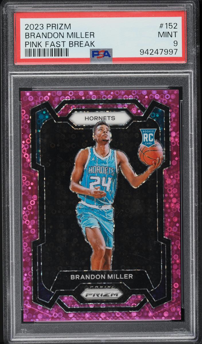 2023 Panini Prizm Basketball Fast Break Pink Brandon Miller #152 PSA 9