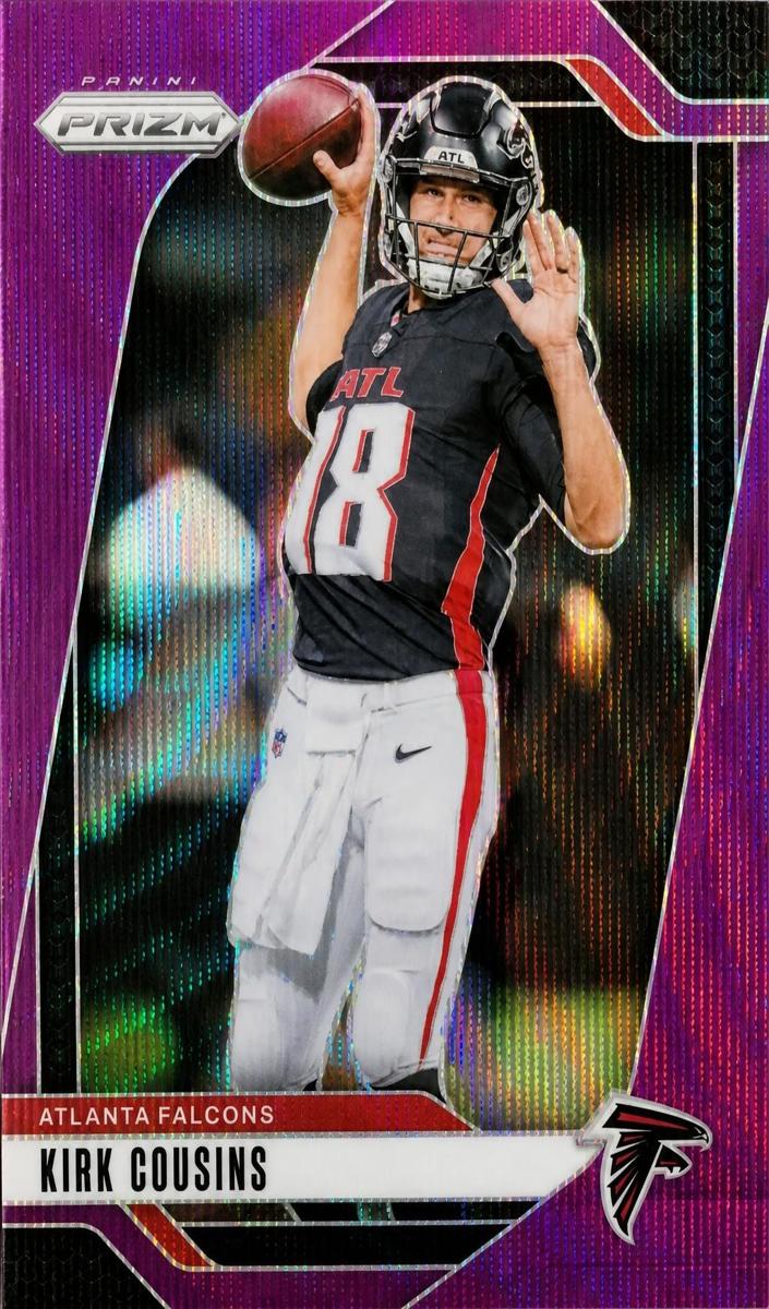 2024 Panini Prizm Football Purple Wave Kirk Cousins #10