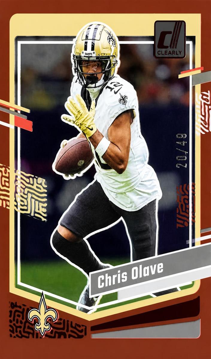 2023 Panini Clearly Donruss Football Red Chris Olave #35 PSA 10