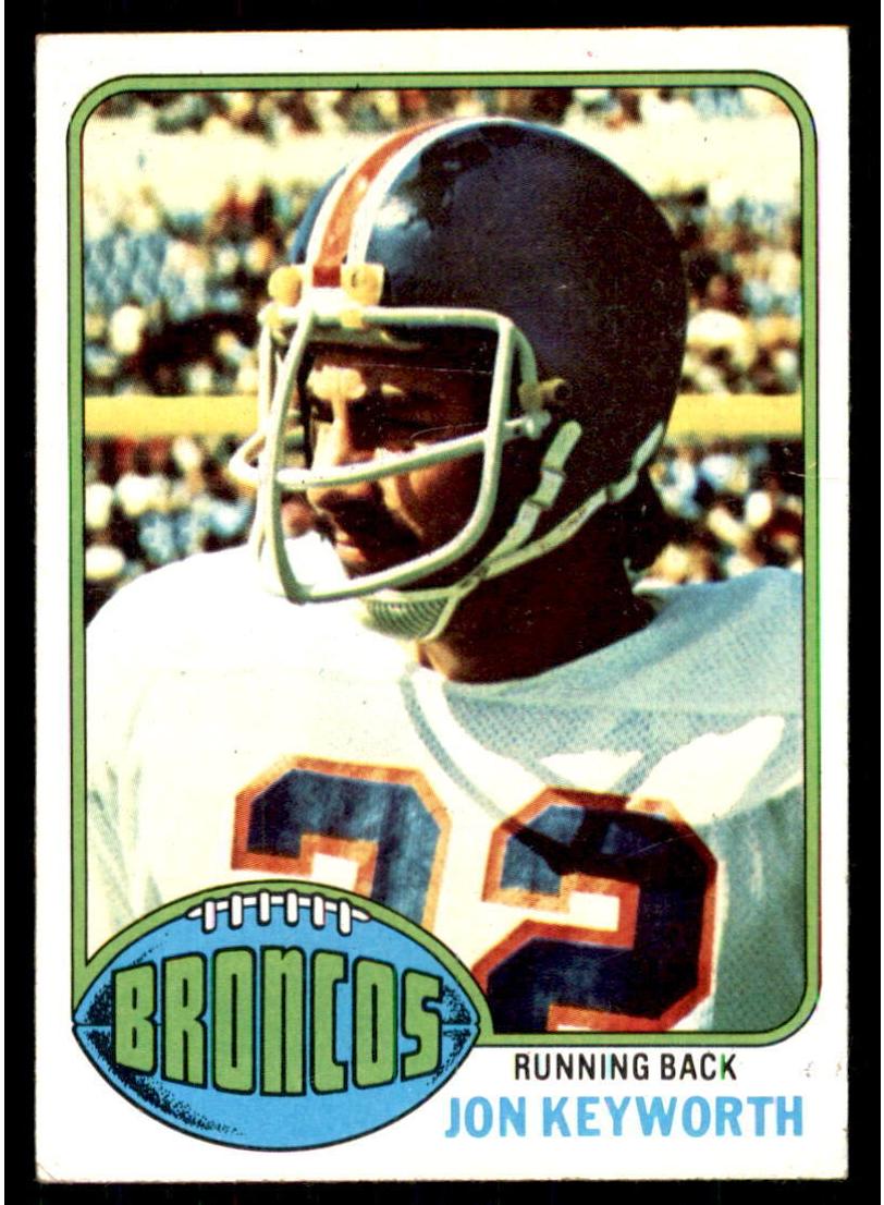 1976 Topps Football Jon Keyworth #367 PSA 8
