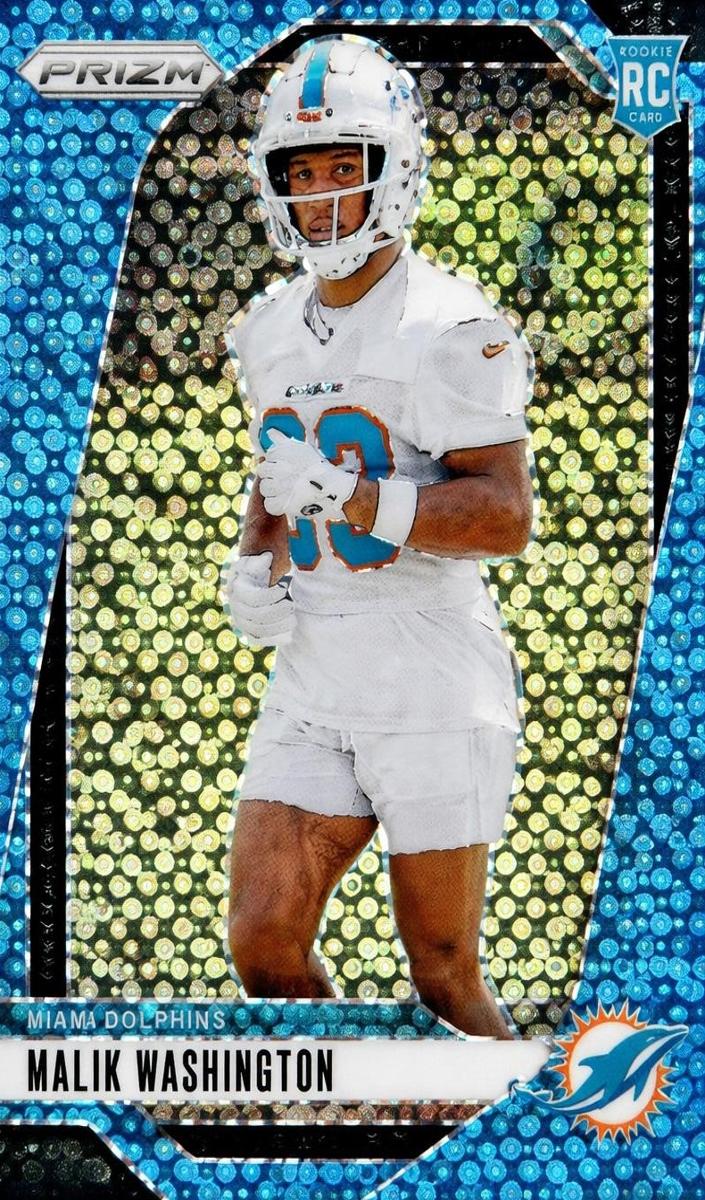 2024 Panini Prizm Football No Huddle Blue Malik Washington #371 PSA 9