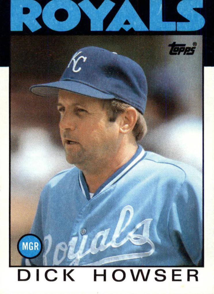 1986 Topps Baseball Dick Howser #199 PSA 8