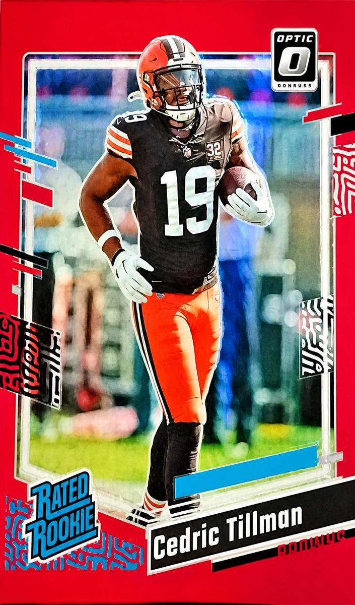2023 Donruss Optic Football Red Hyper Cedric Tillman #224