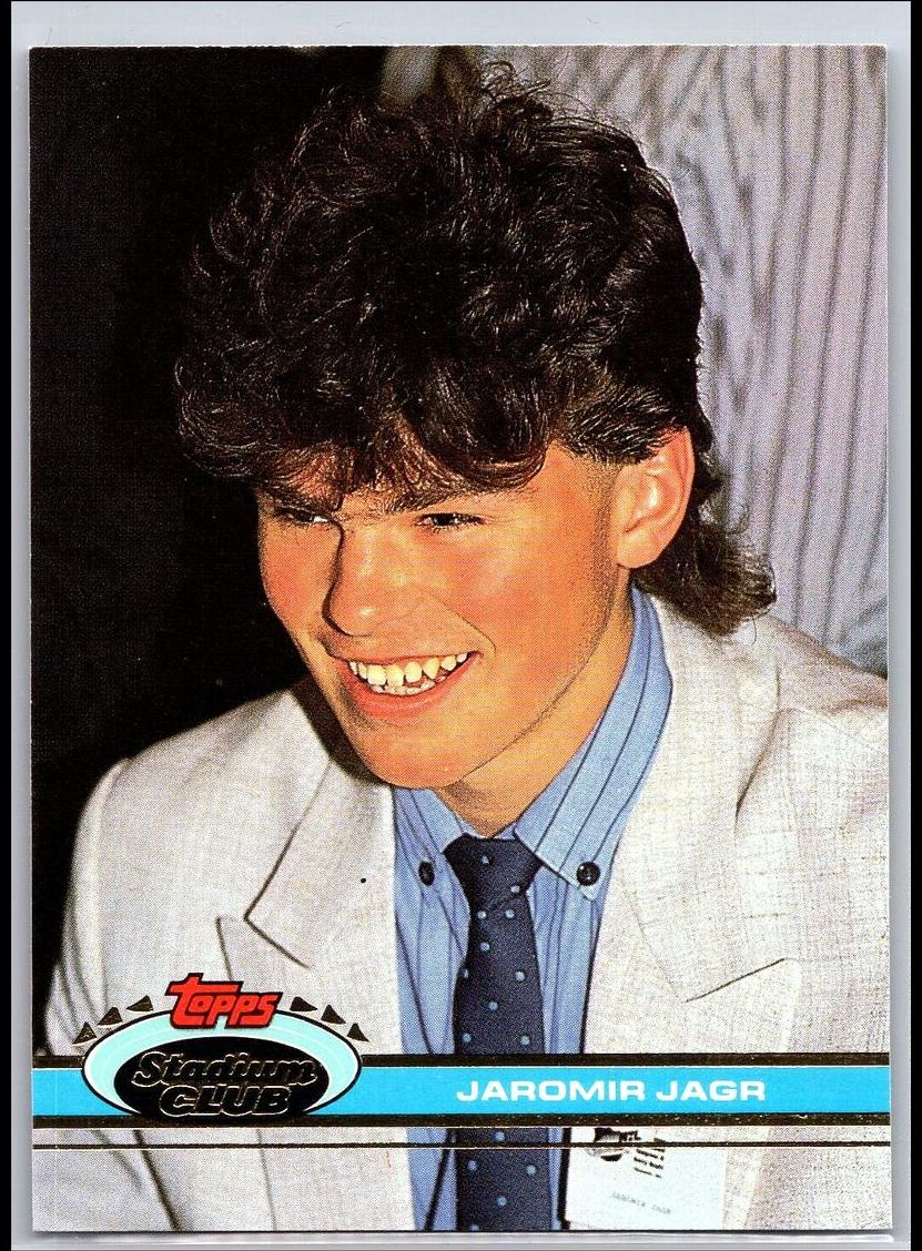 1991 Topps Stadium Club Hockey Jaromir Jagr #343 PSA 9