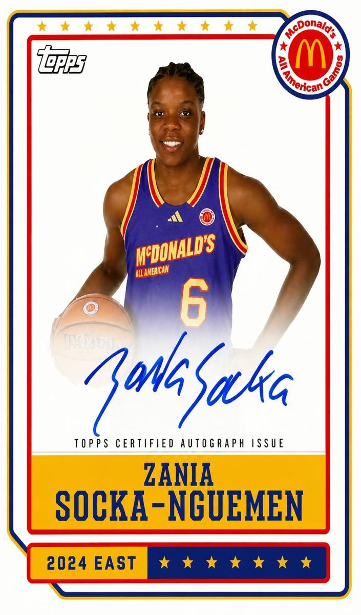 2024 Topps Chrome McDonald's All American Basketball Event Autographs Zania Socka-Nguemen #EA-ZS