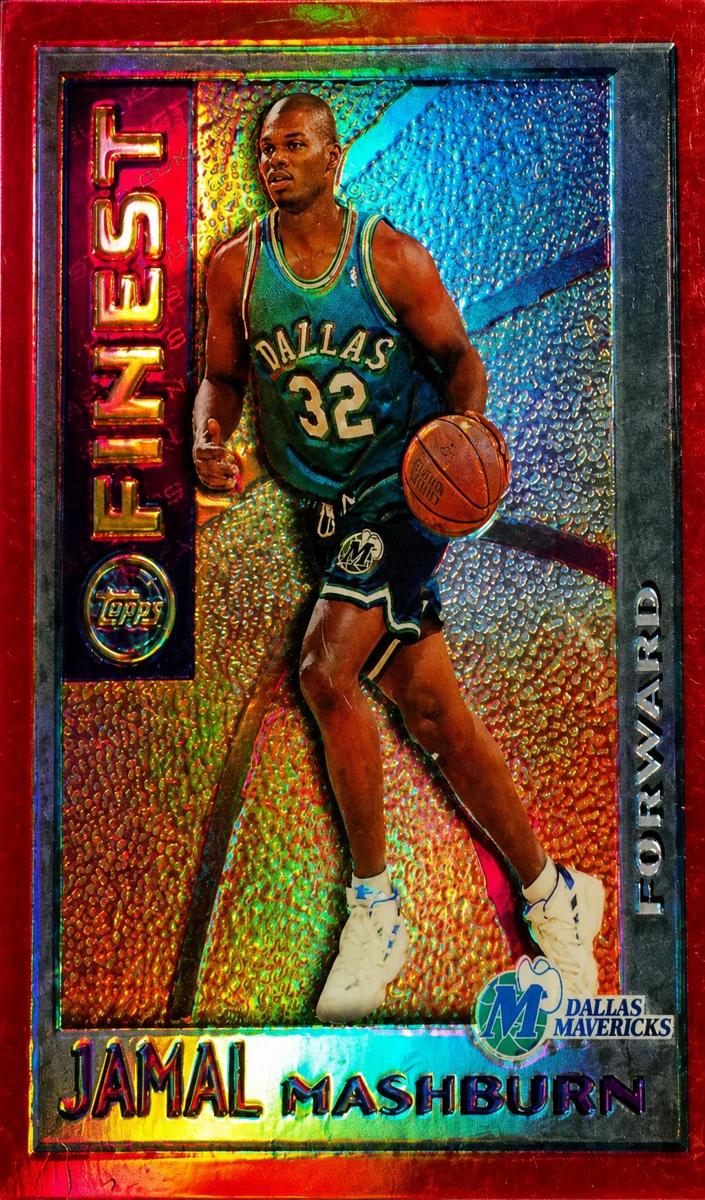 1995 Topps Finest Basketball Orange Bordered Test Refractor Jamal Mashburn #M19 PSA 10