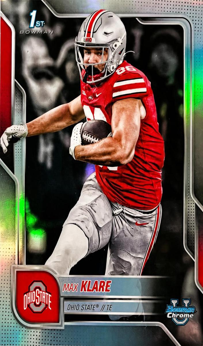 2025 Bowman Chrome University Football Refractor Max Klare #59