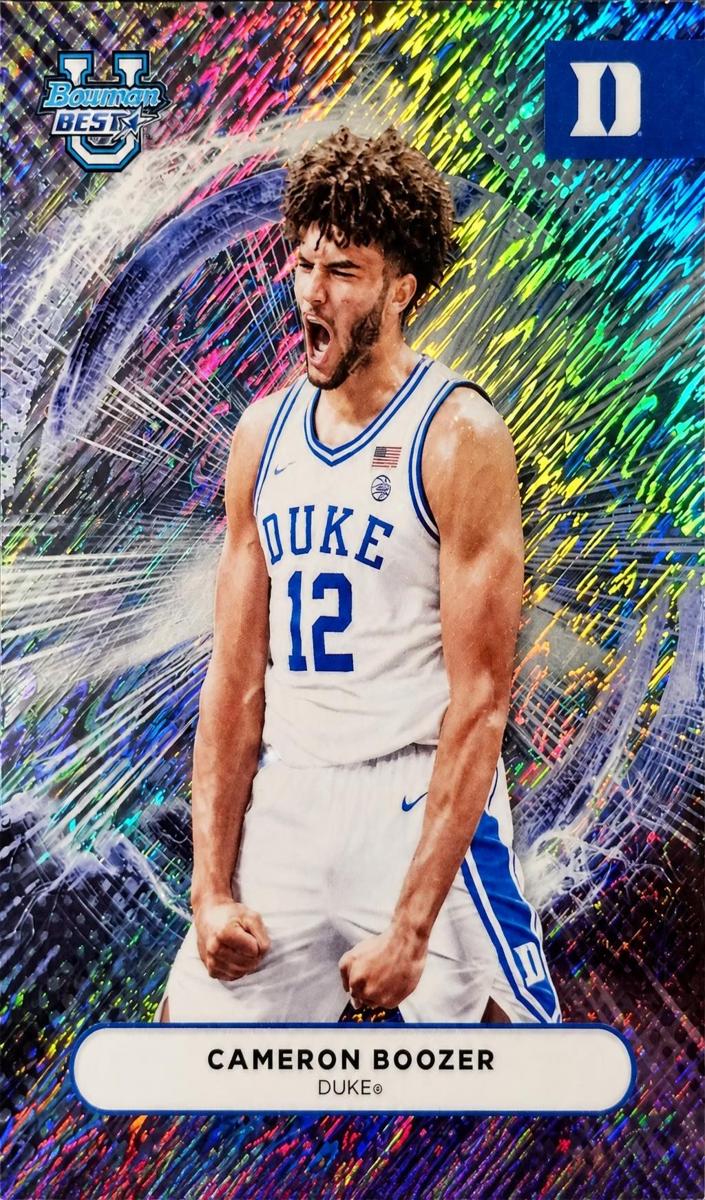 2025 Bowman Best University Basketball Shimmer Refractor Cameron Boozer #69