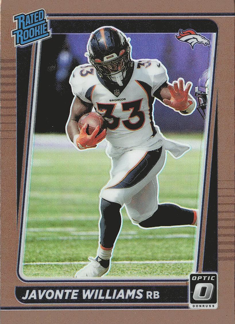 2021 Donruss Optic Football Bronze Javonte Williams #215 SGC 9