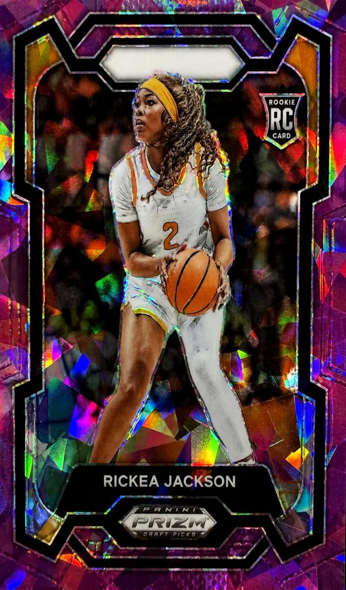 2024 Panini Prizm Draft Picks Basketball Purple Ice Rickea Jackson #44 PSA 10