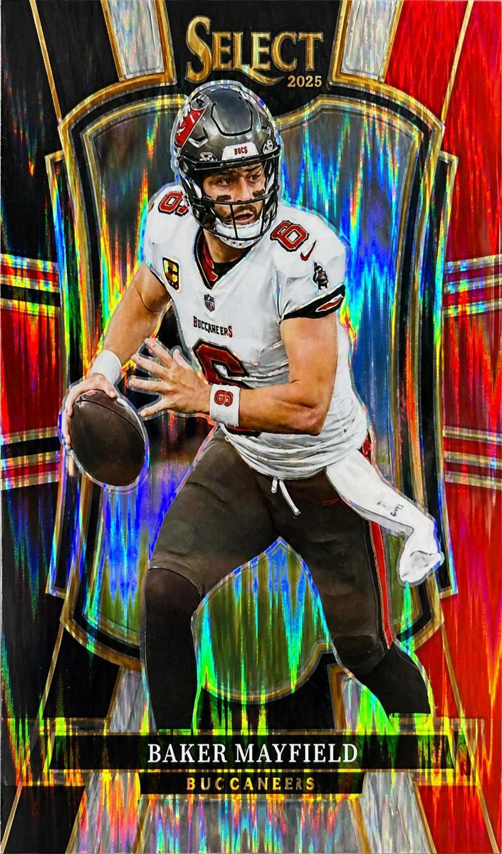 2025 Panini Select Football Black and Red Shock Baker Mayfield #137