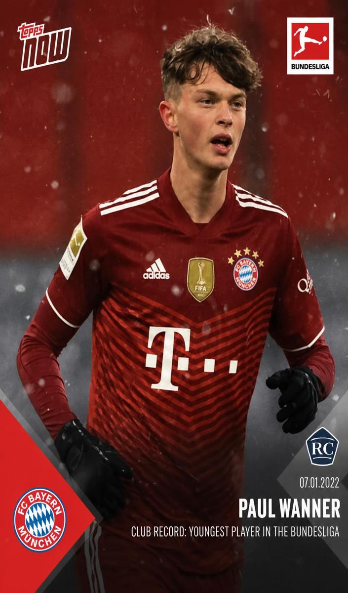 2021 Topps Now Bundesliga Soccer Paul Wanner #112 SGC 10