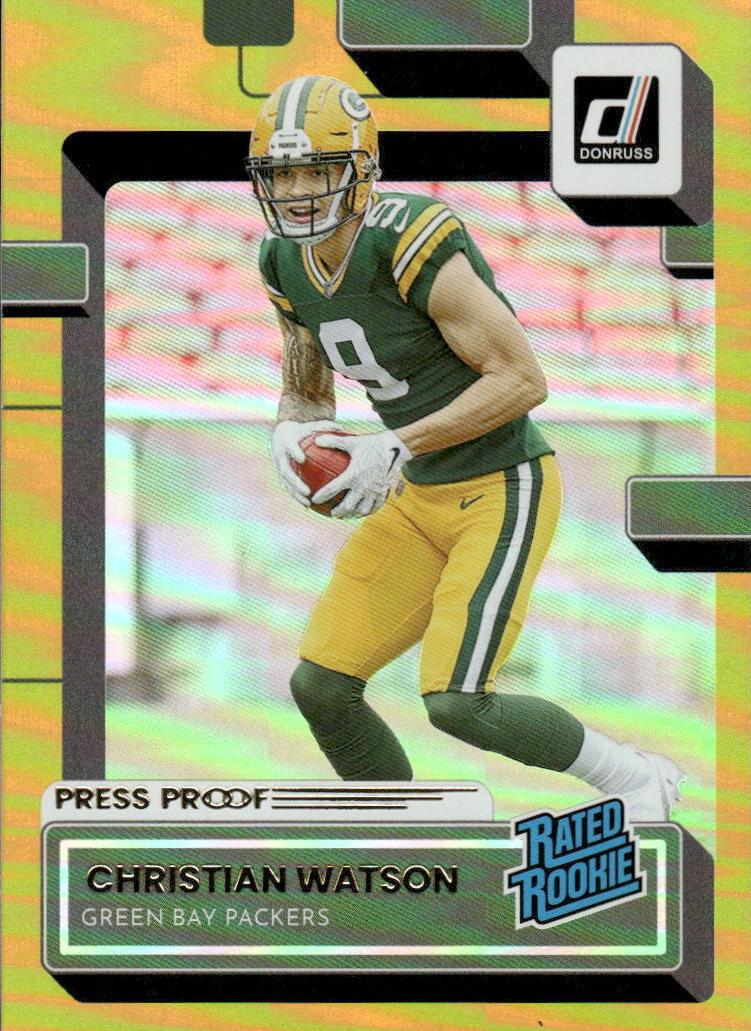 2022 Panini Donruss Football Press Proof Premium Christian Watson #319