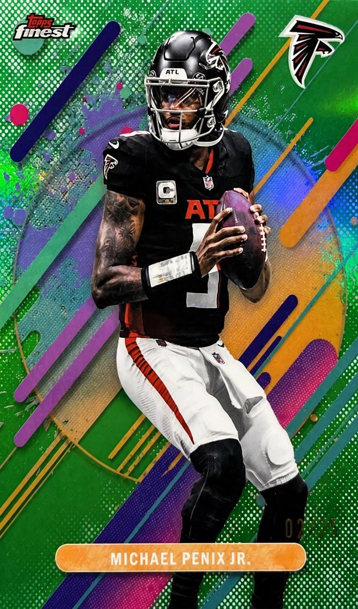 2025 Topps Finest Football Green Geometric Michael Penix Jr. #224
