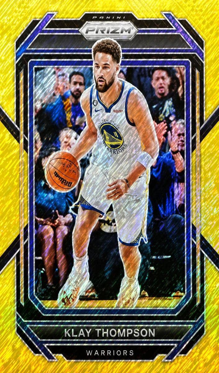2022 Panini Prizm Basketball Gold Shimmer FOTL Klay Thompson #115 PSA 9