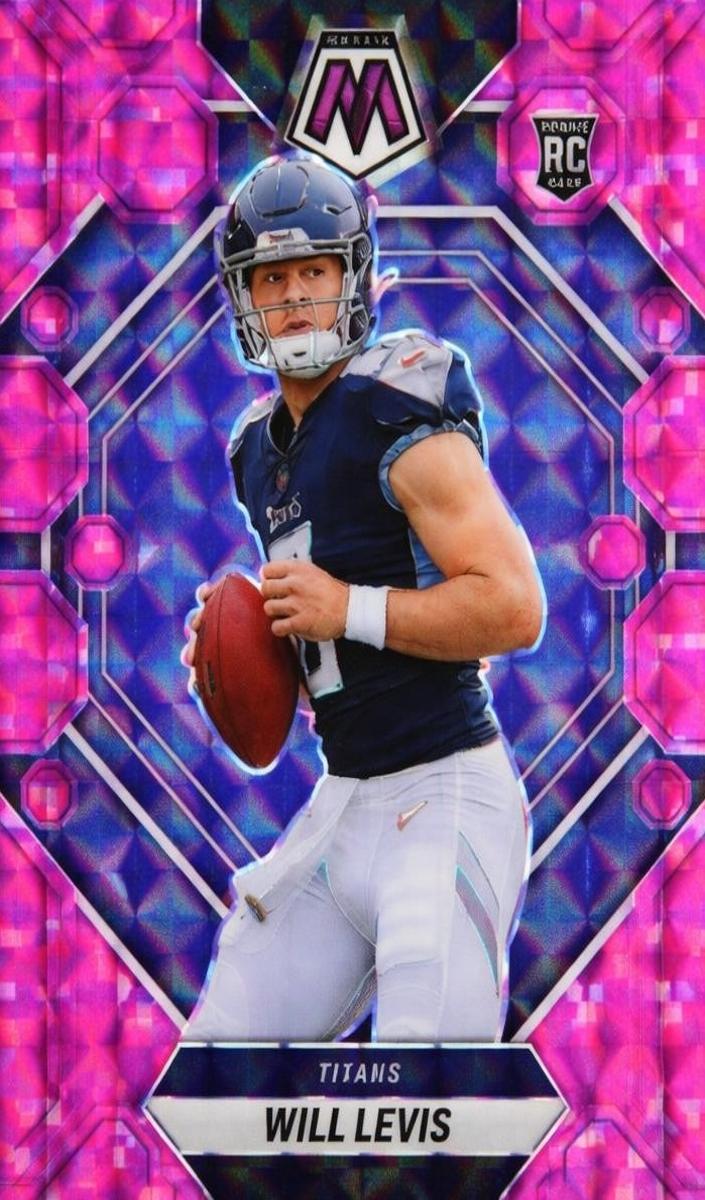 2023 Panini Mosaic Football Camo Pink Will Levis #377 SGC 8.5