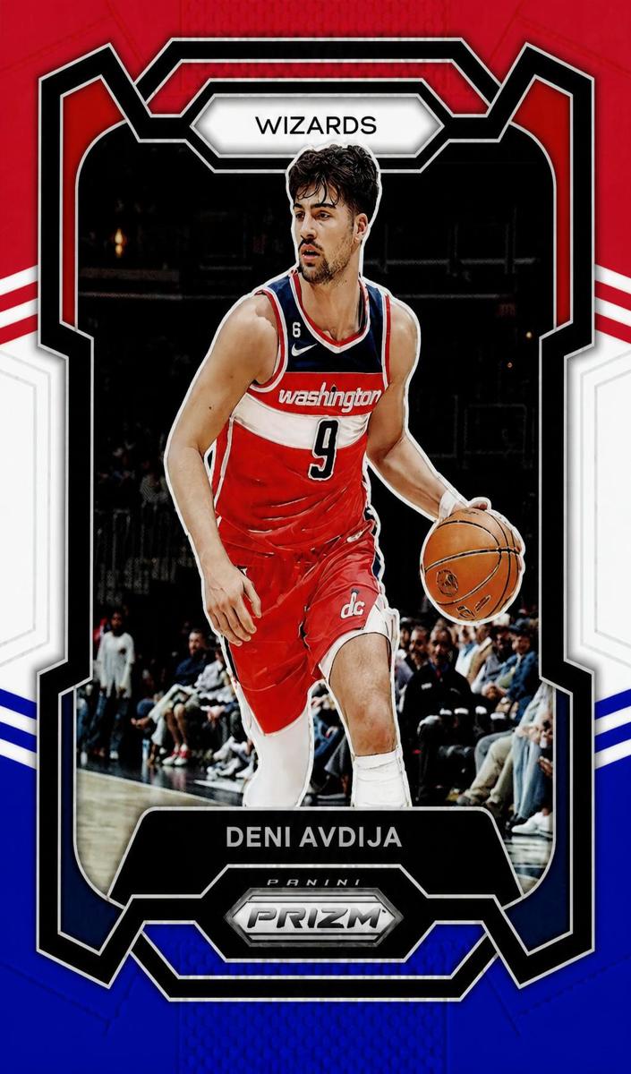 2023 Panini Prizm Basketball Red White and Blue Deni Avdija #261