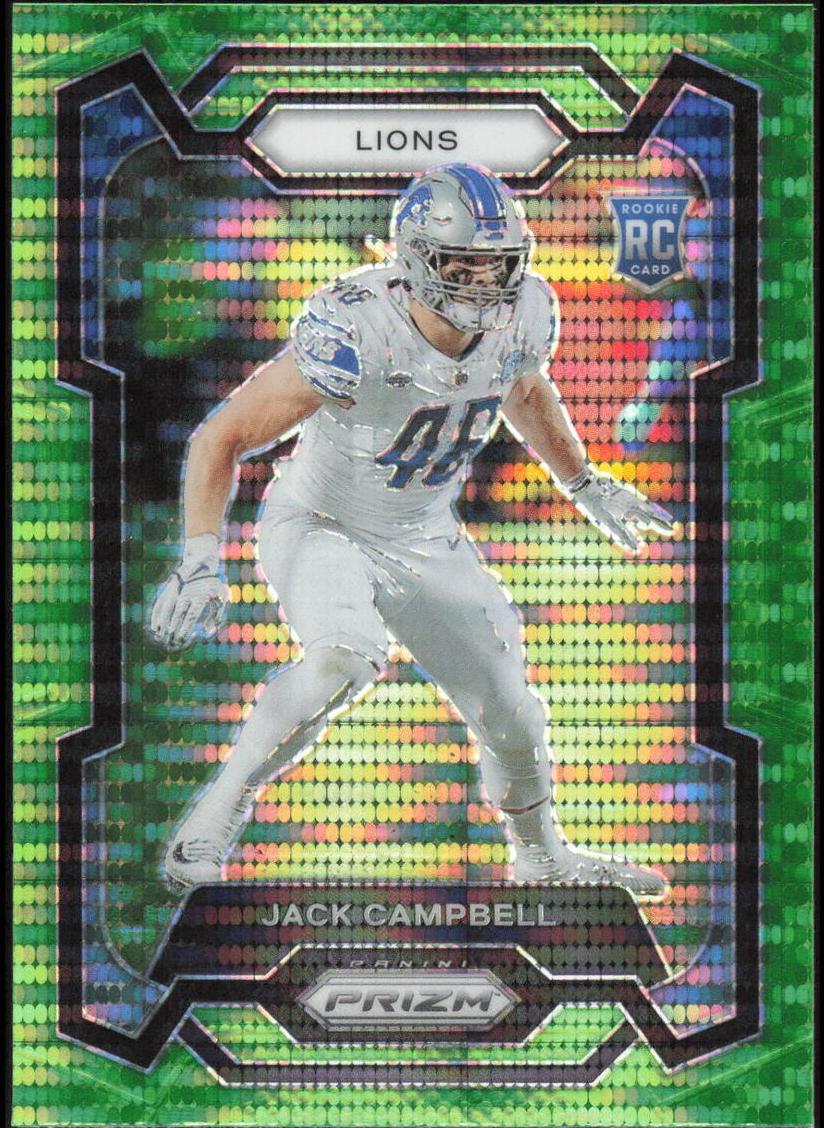 2023 Panini Prizm Football Neon Green Pulsar Jack Campbell #330 PSA 9