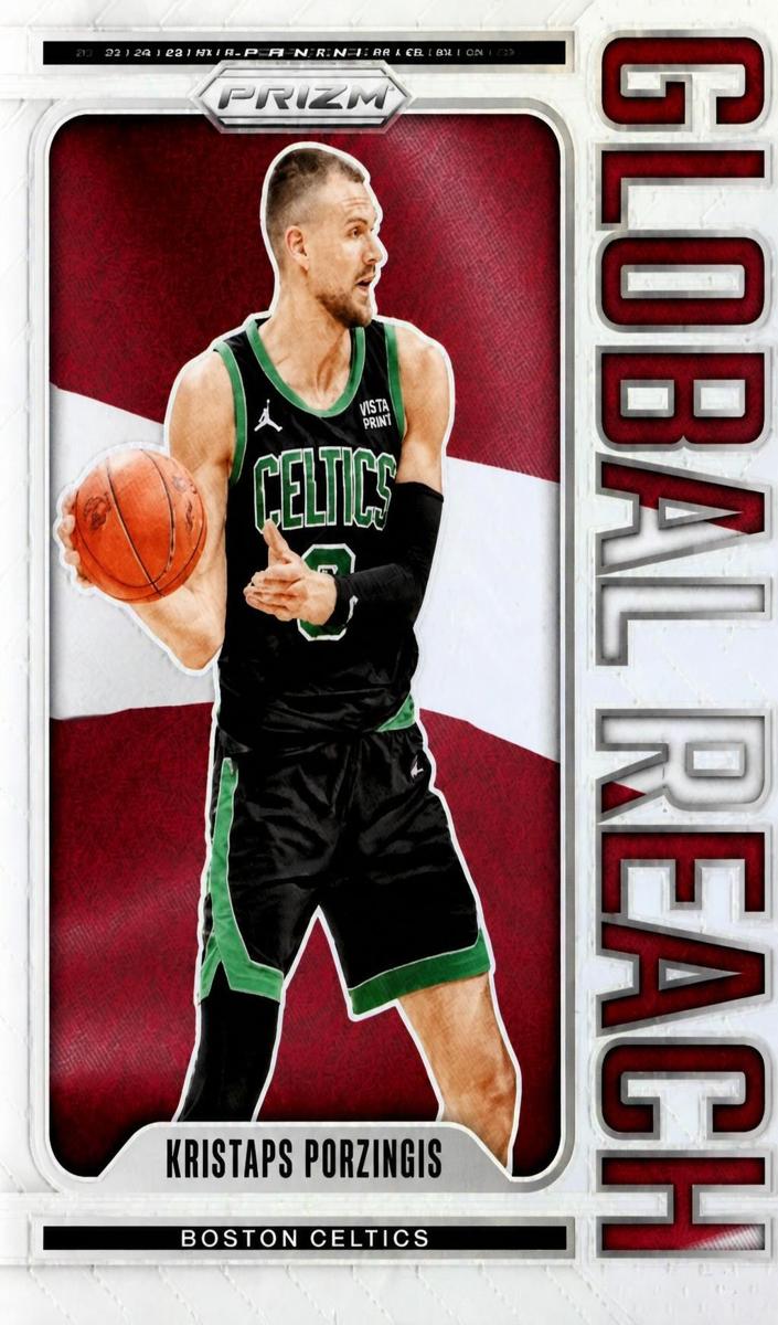 2024 Panini Prizm Basketball Silver Kristaps Porzingis #5 PSA 8