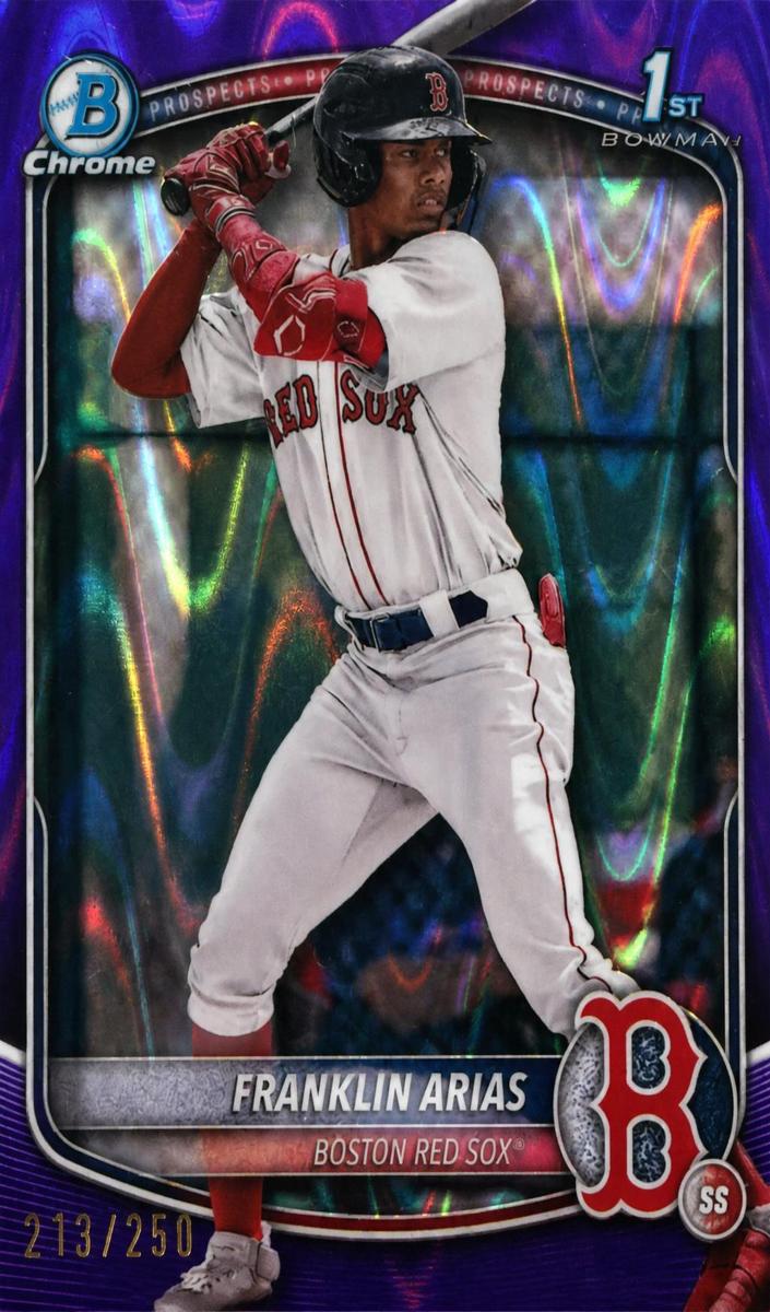 2025 Bowman Chrome Prospects Baseball Purple Raywave Franklin Arias #BCP-67
