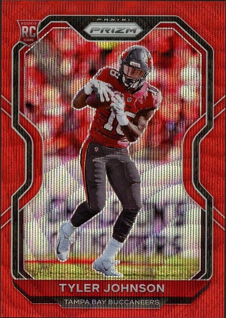2020 Panini Prizm Football Red Wave Prizm Tyler Johnson #321 PSA 9