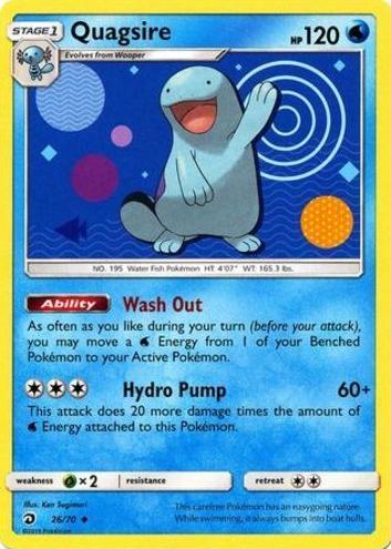 2018 Pokemon Sun & Moon Dragon Majesty Quagsire #26