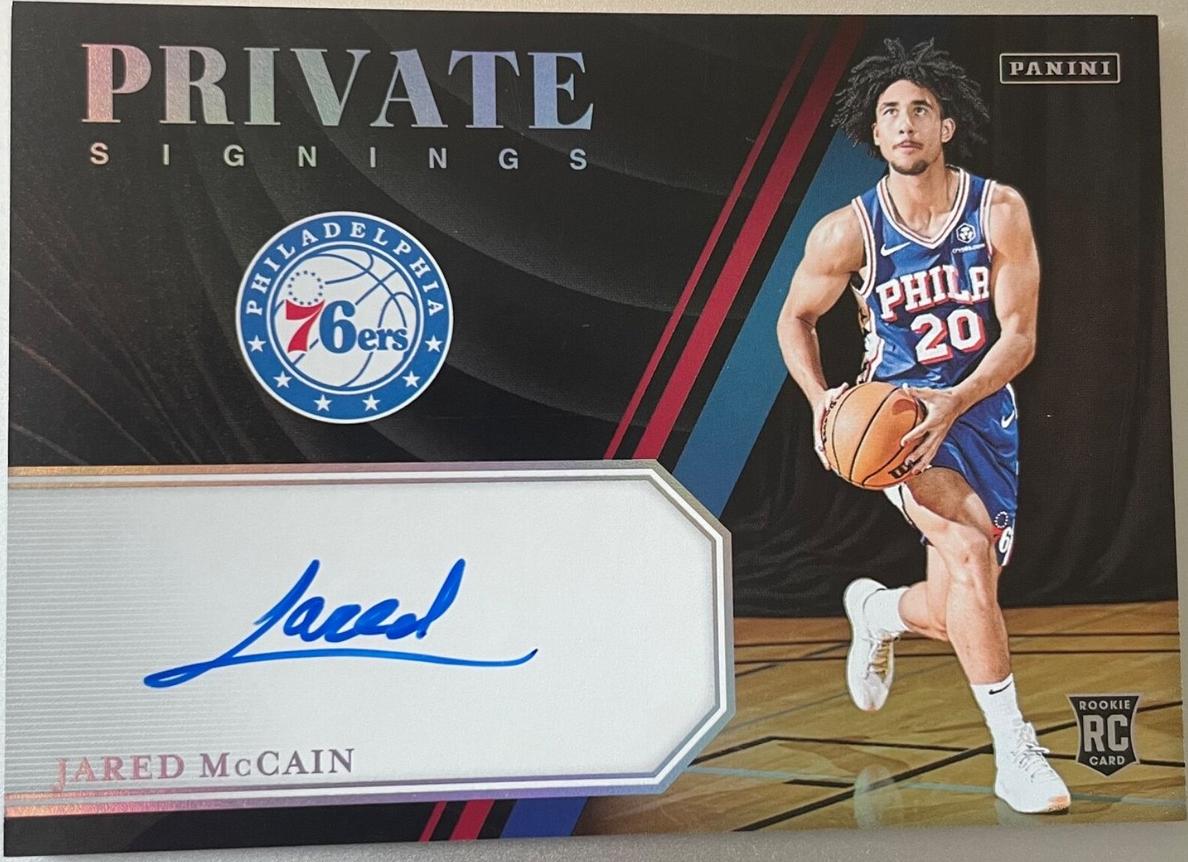2024 Panini Private Signings Basketball Jared McCain #PS-JAR PSA 8