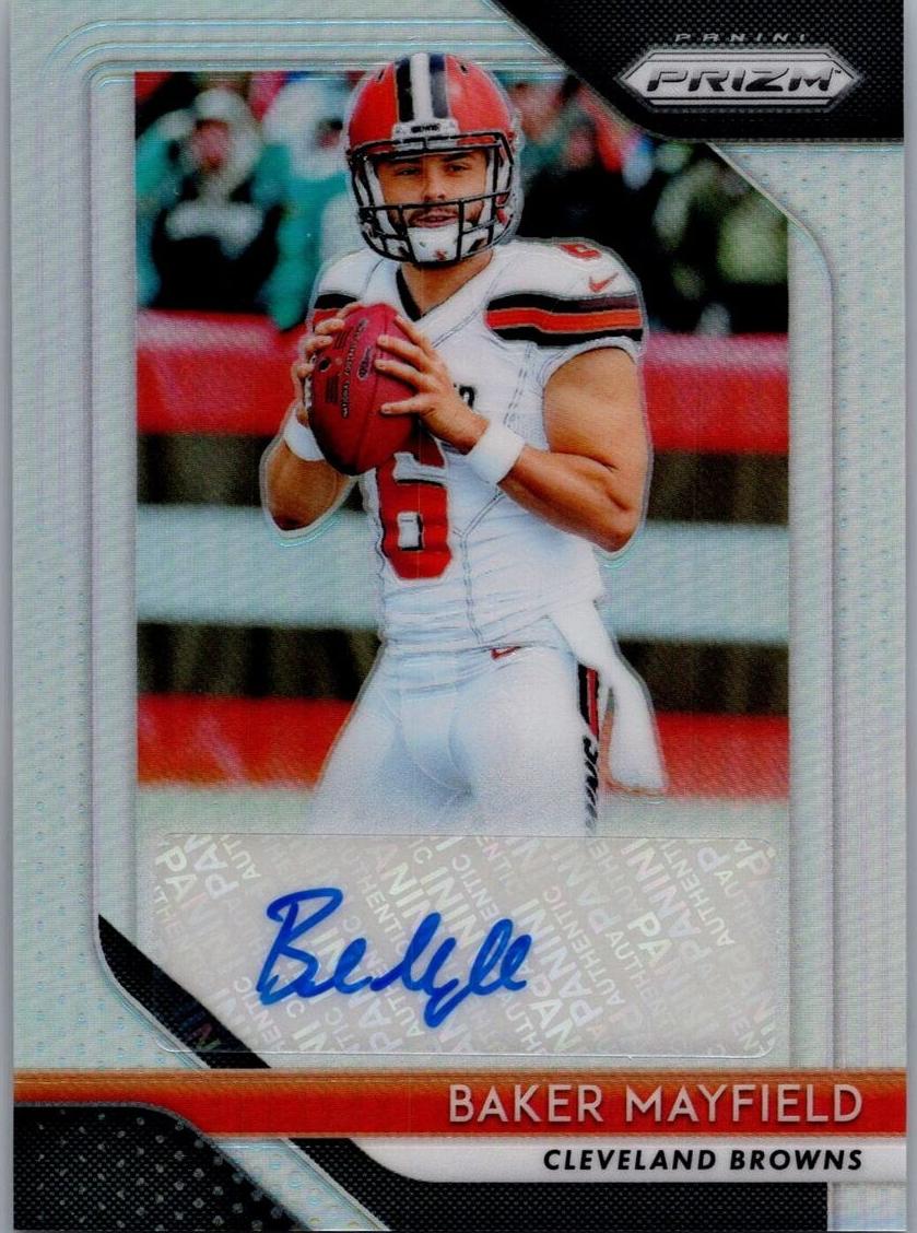 2018 Panini Prizm Football Baker Mayfield #RA-BM PSA 9
