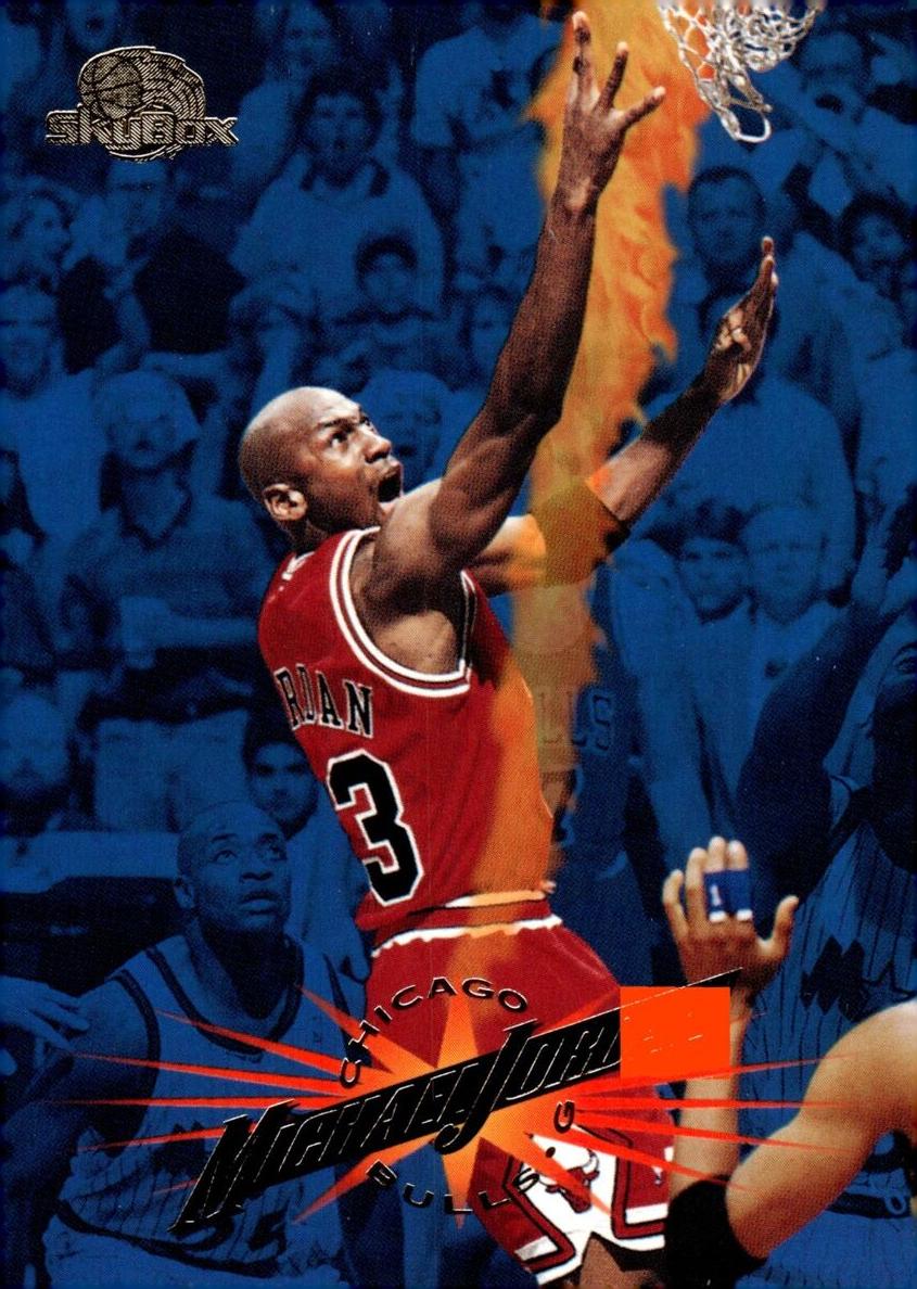 1995 Skybox Premium Basketball Career Block Total Wrong Michael Jordan #15