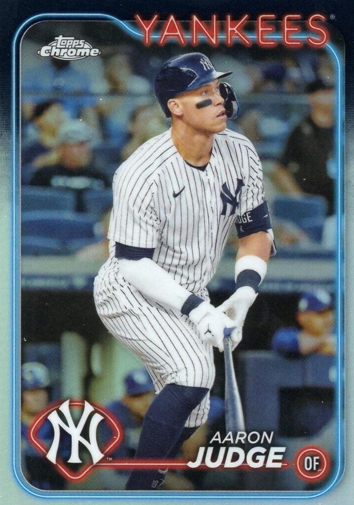 2024 Topps Chrome Baseball Refractor Aaron Judge #50 PSA 9