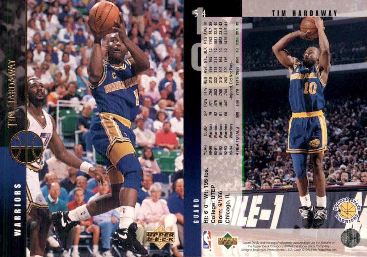 1994 Upper Deck Basketball Tim Hardaway #54