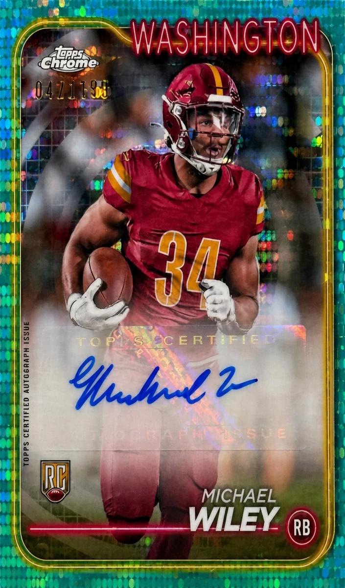 2024 Topps Chrome Football Green Refractor Michael Wiley #RA-MWI
