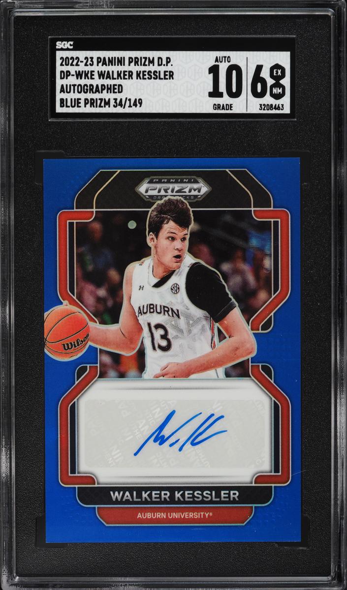2022 Panini Prizm Draft Picks Basketball Blue Walker Kessler #DP-WKE SGC 5.5