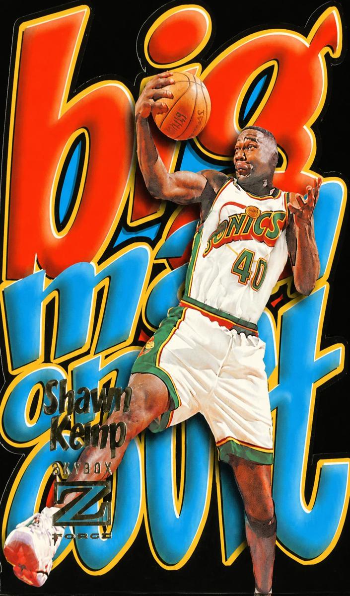 1996 Skybox Z-Force Basketball Shawn Kemp #5 PSA 9