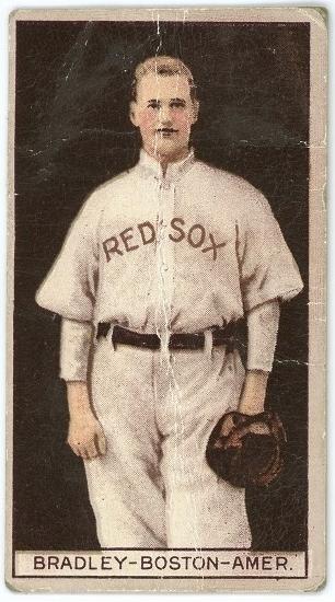 1912 American Tobacco Company Brown Background T207 Baseball Hugh Bradley #NNO