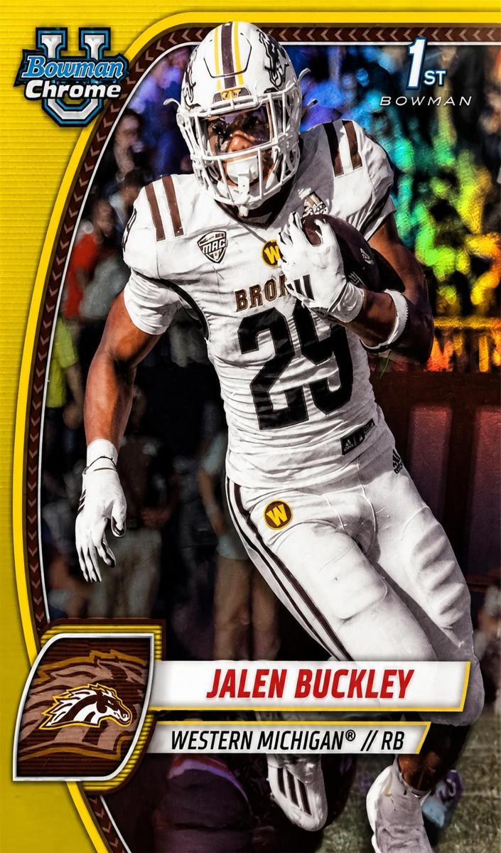 2024 Bowman Chrome University Football Yellow Refractor Jalen Buckley #86