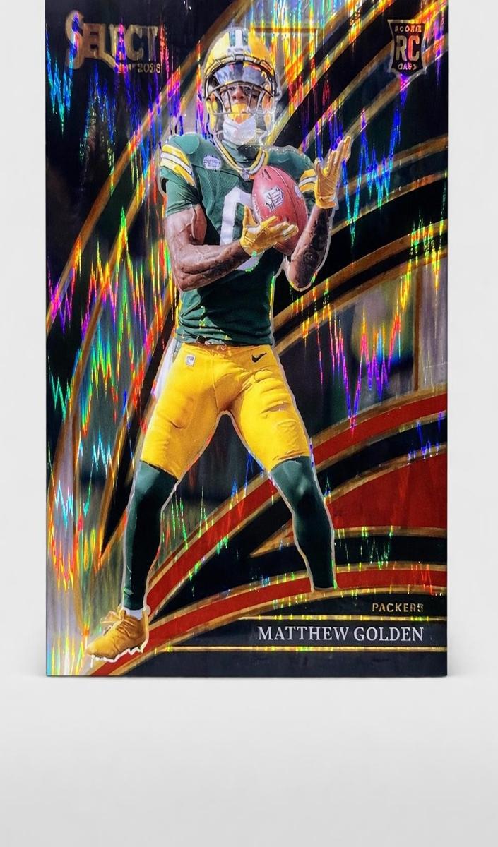 2025 Panini Select Football Black and Red Shock Matthew Golden #267