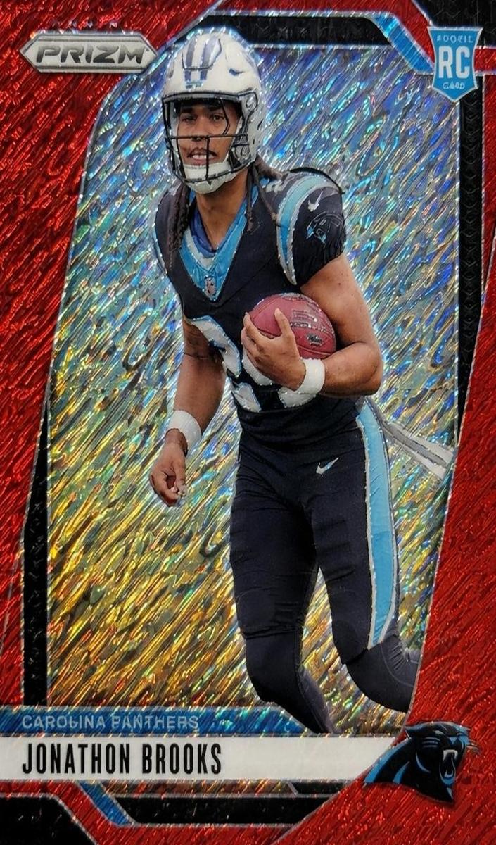 2024 Panini Prizm Football Red Shimmer Jonathon Brooks #357