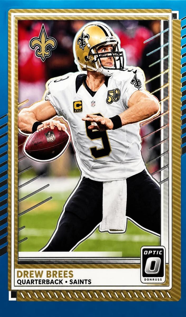 2025 Donruss Optic Football Aqua Drew Brees #190