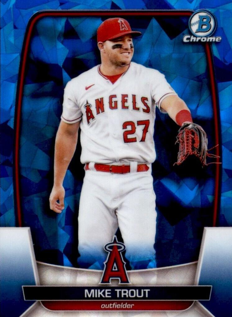 2023 Bowman Chrome Sapphire Baseball Mike Trout #89