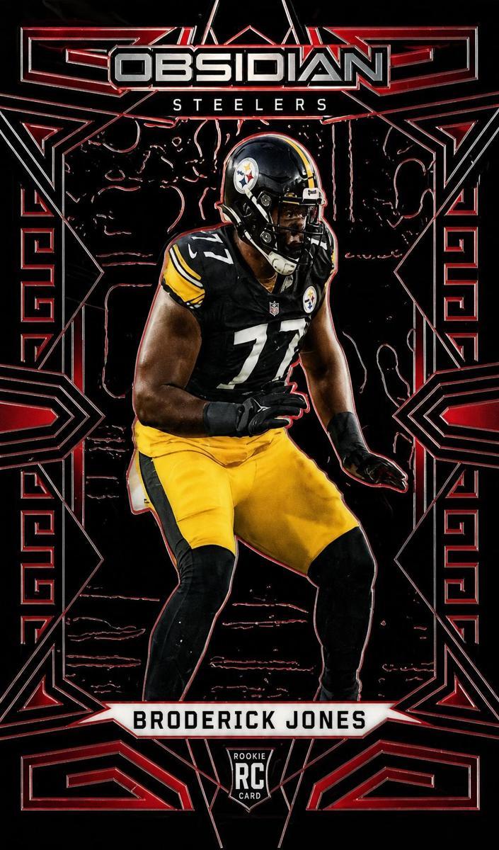 2023 Panini Obsidian Football Electric Etch Red Broderick Jones #182