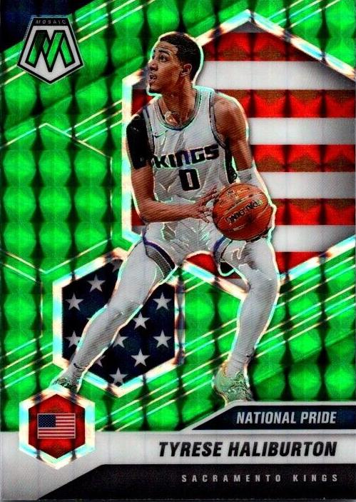 2020 Panini Mosaic Basketball Green Tyrese Haliburton #258 PSA 9