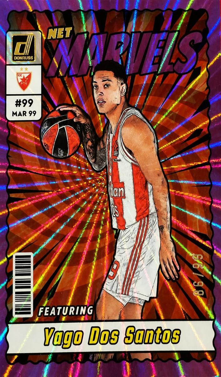 2023 Donruss Turkish Airlines EuroLeague Basketball Purple Laser Yago Dos Santos #5