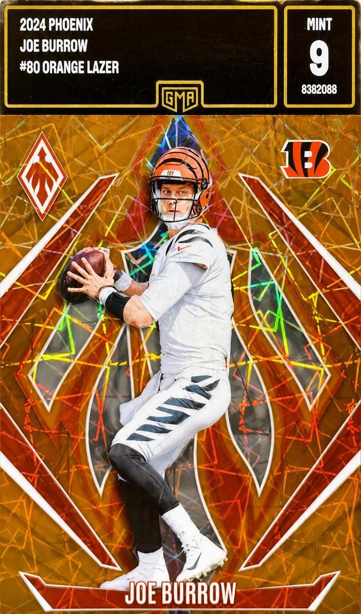 2024 Panini Phoenix Football Orange Lazer Joe Burrow #80