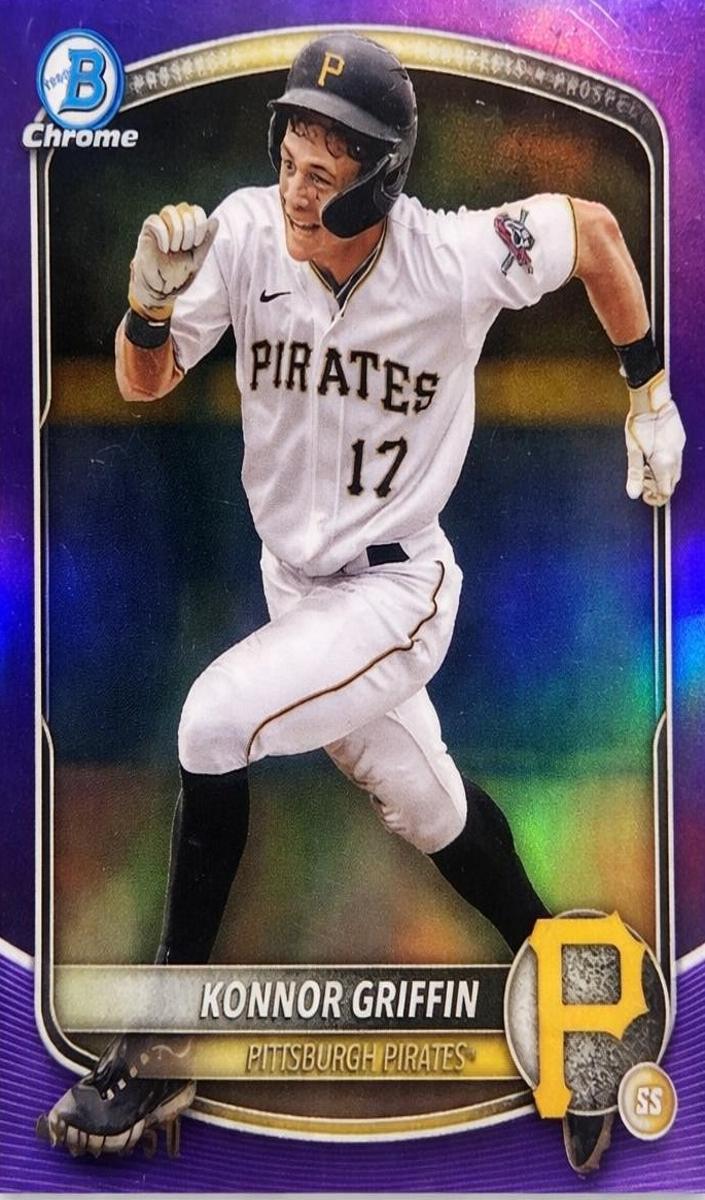 2025 Bowman Chrome Prospects Baseball Purple Konnor Griffin #BCP-86 PSA 10