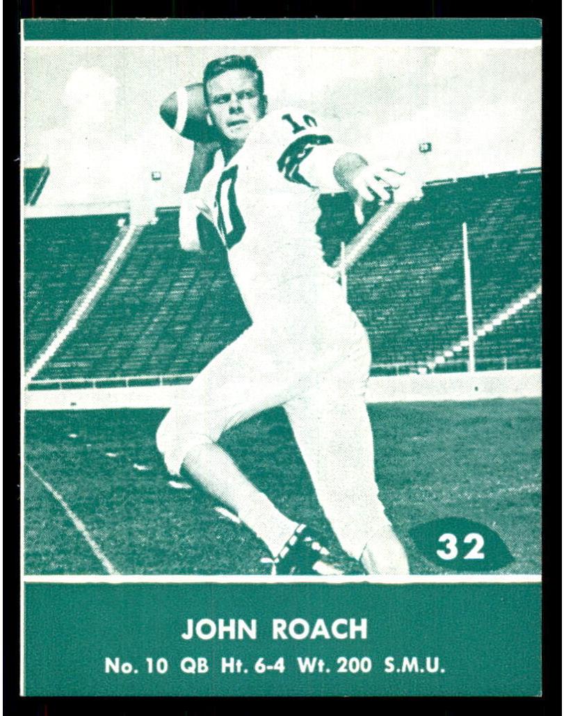 1961 Lake to Lake Packers Football John Roach #32