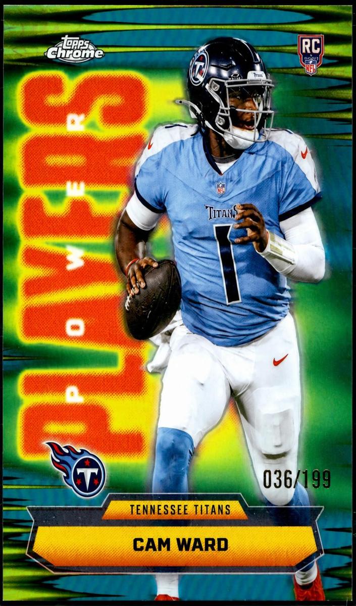 2025 Topps Chrome Football Aqua Refractor Cam Ward #PP-8