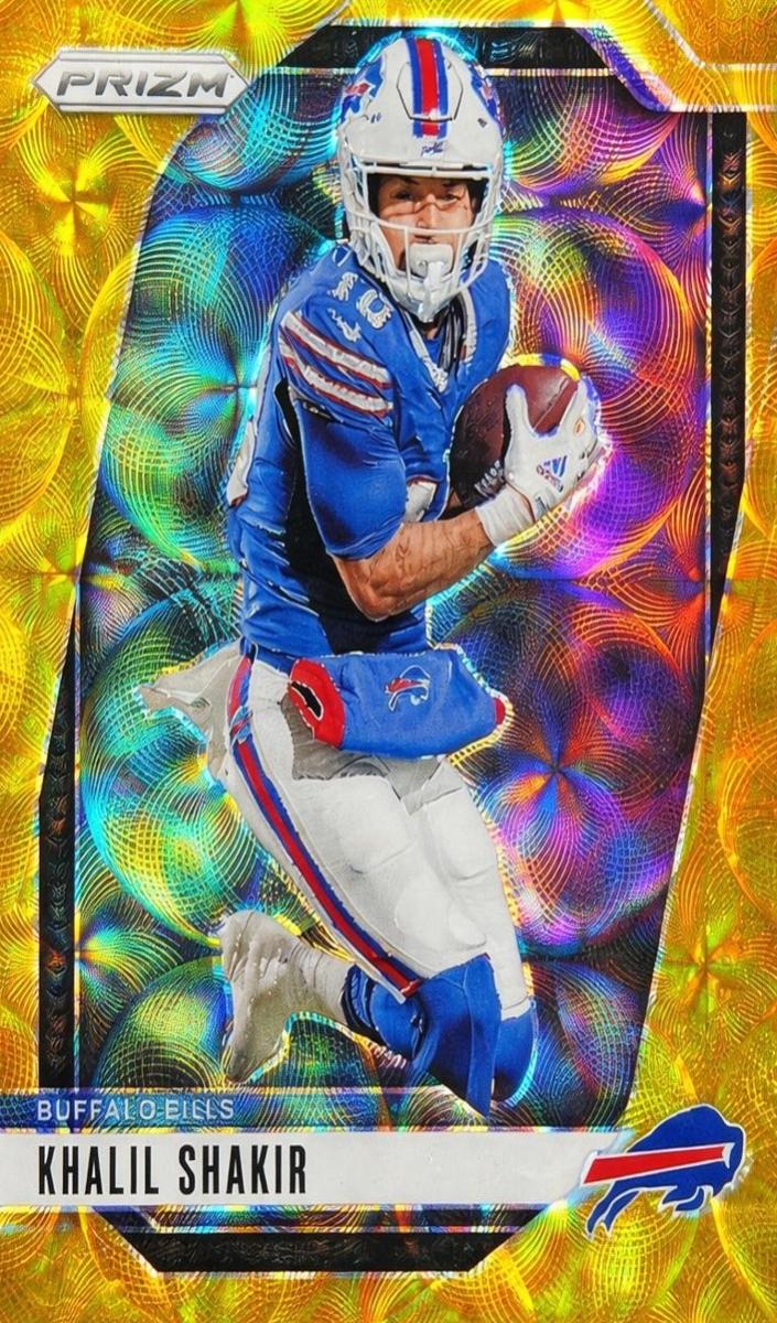 2024 Panini Prizm Football Choice Gold Khalil Shakir #31 PSA 8