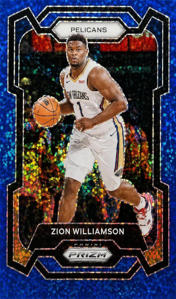 2023 Panini Prizm Basketball Blue Sparkle Zion Williamson #27