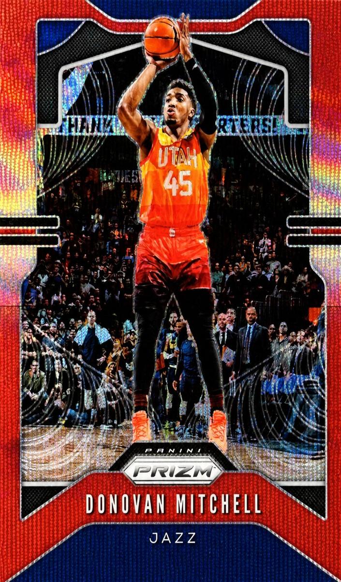 2019 Panini Prizm Basketball Ruby Wave Donovan Mitchell #164 PSA 9